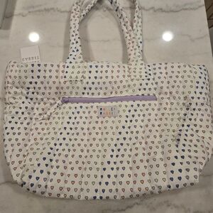 Roller Rabbit Colorful Heart Pattern Tote